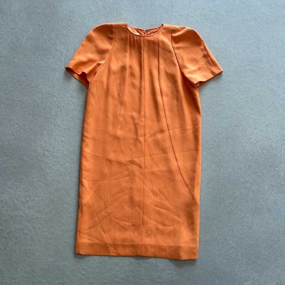 Vintage Liz Claiborne Bright Orange Shift Dress